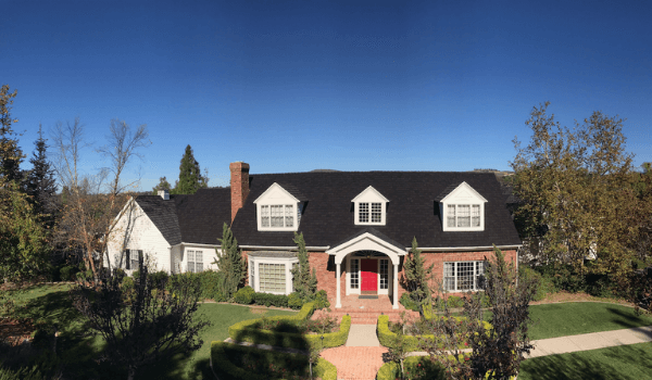 synthetic wood shingles on residential house