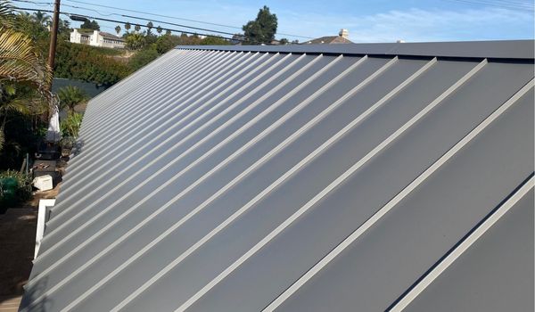 image of grey aluminum standing seam metal roof