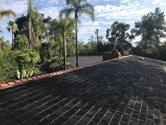 black CeDUR Shake roof in Rancho Santa Fe