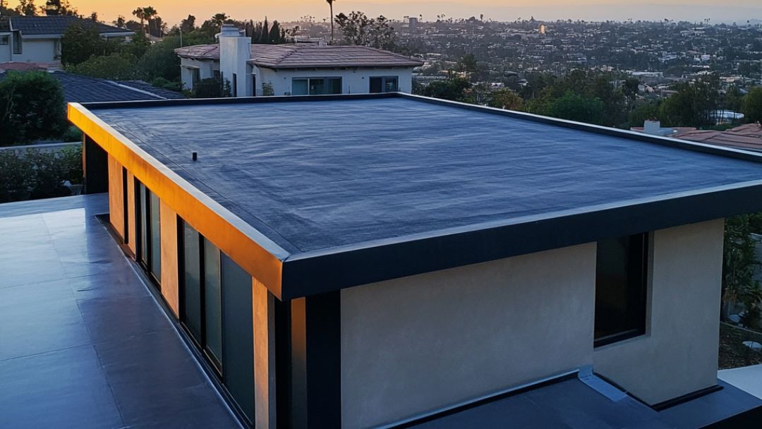 residential flat roof in San Diego